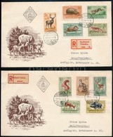 1953 Erdei állatok Sor 2 Db Ajánlott FDC-n - Otros & Sin Clasificación