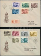 1954 Tudósok Sor 2 Db Ajánlott FDC-n - Otros & Sin Clasificación