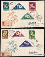 1958 Virág Sor 2 Db Ajánlott FDC-n - Altri & Non Classificati