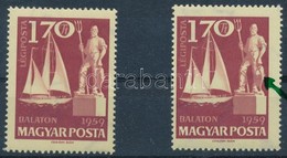 ** 1959 Balaton (I.) 1.70Ft Lemezhibával + Támpéldány - Autres & Non Classés