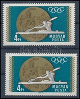 ** 1969 Olimpiai érmesek 4 Ft, Enyhén Balra Tolódott Arany Színnyomat - Otros & Sin Clasificación