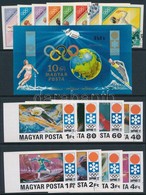 O 1971-1972 2 Klf Olimpia Vágott Sor és 1 Blokk / 2 Different Imperforate Sets And 1 Block - Autres & Non Classés