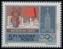 ** 1979 Olimpiai Városok 5Ft, Az épület Jobb Felső Sarka Hiányzik (3.000) - Autres & Non Classés