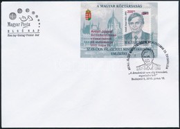 2010 Antall József Felülnyomott Blokk FDC-n (4.500) - Autres & Non Classés