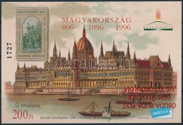 ** 1998/6 Óbuda-Buda-Pest Egyesítésének 125. évfordulója Emlékív Piros Fordított Felülnyomattal - Otros & Sin Clasificación