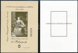 ** 1999 Mária Terézia 5 Db-os Emlékív Garnitúra - Alap, Fogazott, Vágott, Ajándék és Feketenyomat (21.800) - Sonstige & Ohne Zuordnung