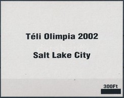 2002/1 Téli Olimpia Emlékív Felülnyomásának Karton Próbanyomata + Tanúsítvány - Sonstige & Ohne Zuordnung