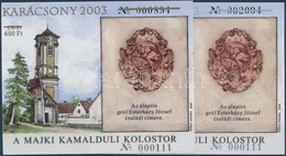 ** 2003/36 Karácsony Felülnyomott Emlékívpár Azonos Sorszámmal - Sonstige & Ohne Zuordnung