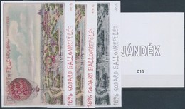 ** 2004/37 Godard Ballonrepülés 4 Do-os Emlékív Garnitúra (01b) Azonos Sorszámmal (30.000) - Sonstige & Ohne Zuordnung