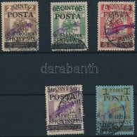 O 1919 Forgalmi Sor 5 értéke Mi 47-49 III + 51-52 III - Otros & Sin Clasificación