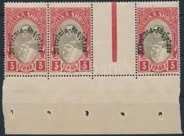 ** 1928 Mi 197 ívközéprészes ívszéli Hármascsík / Margin Stripe Of 3 With Gutter - Otros & Sin Clasificación