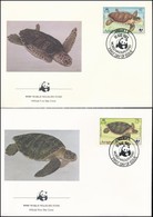 ** 1983 WWF: Teknős Sor Mi 541-544 4 Db FDC-n - Sonstige & Ohne Zuordnung