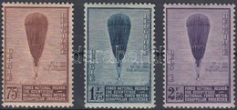 * 1932 Sztratoszférakutatás, Piccard Ballon Sor Mi 344-346 - Sonstige & Ohne Zuordnung