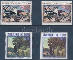 ** 1968 Rousseau Festmények Fogazott + Vágott Sor Mi 201-202 - Autres & Non Classés