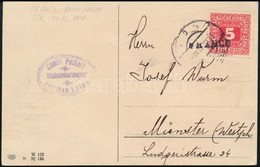 1918 Franco Provizórium Képeslapon / Postage Due Stamp Used As Postal Stamp With FRANCO Overprint - Otros & Sin Clasificación