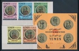 ** 1967 Alapítvány Arab Menekültek Részére Felülnyomott Fogazott ötöscsík Mi 344-348A + Mi 349-353A + Vágott Sor Mi 349- - Otros & Sin Clasificación