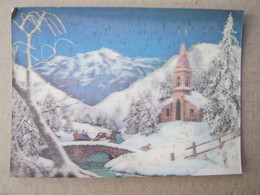 3D Postcards Winter Landscape, 1979. / MADE IN JAPAN - Cartes Stéréoscopiques