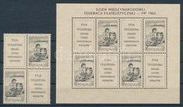 ** 1962 A FIP Napja, Festmény Sor Kisív Mi 1337 + Szelvényes Pár - Otros & Sin Clasificación