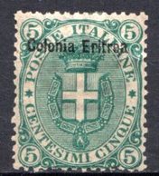 ERYTHREE (Colonie Italienne) - 1893 - N° 3 - 5 C. Vert - (Timbre D'Italie De 1863-91) - Erythrée