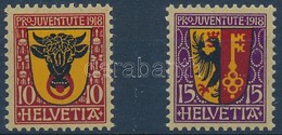 ** 1918 Pro Juventute Sor Mi 143-144 - Sonstige & Ohne Zuordnung