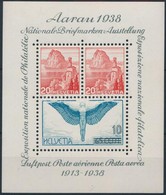 ** 1938 Bélyegkiállítás Blokk,
Stamp Exhibition Block
Mi 4 - Otros & Sin Clasificación