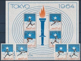 ** 1964 Nyári Olimpia: Tokió Sor Mi 60-63 + Blokk Mi 1 - Autres & Non Classés