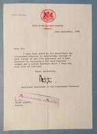 Lettre 1980 GUERNSEY - Office Of The Lieutenant Governor > Yvetot - Cachet - Guernesey - Ver. Königreich