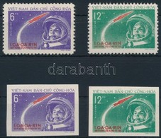 ** 1961 Űrkutatás - Gagarin Első Ember Az űrben Fogazott és Vágott Sor Mi 166-167 - Autres & Non Classés