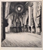 Hans Barthelmess (1887-1916): Starsse Bei Nacht. Rézkarc, Papír, Jelzett, 22×20 Cm - Autres & Non Classés