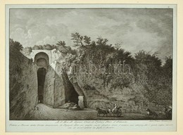A Crypta Neapolitana Látképe, Rézmetszet, Papír, Paszpartuban, 29×39 Cm - Estampas & Grabados