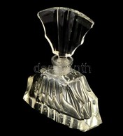 Csiszolt Parfümös üveg, Dugón Kis Csorbával 13 Cm - Verre & Cristal