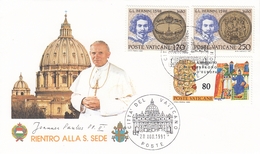 VATICAN Cover 134,popes (f) - Lettres & Documents