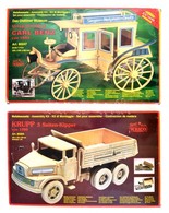 Krupp és Carl Benz összeszerelhetős Fa Makett, Eredeti Csomagolásában, 2 Db - Autres & Non Classés