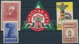 1910-1930 'Magyar Hét' 5 Db Klf. Levélzáró 'Magyar árút Vásárolj!' - Sin Clasificación