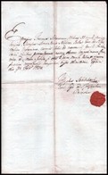 1824 Pest, Latin Nyelvű Egyházi Irat Viaszpecséttel - Ohne Zuordnung