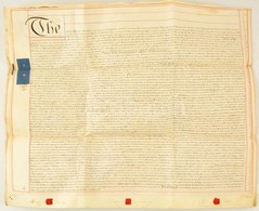 1835 Anglia: Közjegyző által Ellenjegyzett Szerződés  2 Db Nagy Méretű Pergamen Oklevélen 77x65 Cm - Non Classés