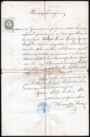 1873 Eger, Hatósági Igazolvány 50 Kr Okmánybélyeggel - Ohne Zuordnung