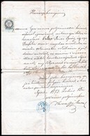 1873 Eger, Hatósági Igazolvány 50 Kr Okmánybélyeggel - Non Classés