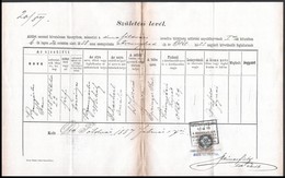 1887 Földvár, Születési Levél 50 Kr Okmánybélyeggel - Non Classés