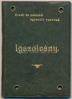 1905-1906 Aradi és Csanádi Egyesült Vasutak Fényképes Igazolványa Mérnök Részére, Bőr Kötésben, Jó állapotban - Sin Clasificación