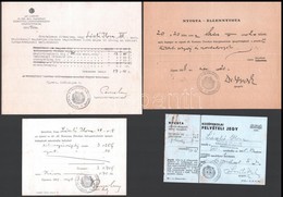 1932-1938 5 Db Újpesten Kiállított Okmány (középiskolai Felvételi Jegy, Nyugta, Stb.) - Ohne Zuordnung