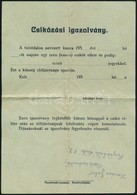 1938 Csikózási Igazolvány és Fedeztetési Jegy, Nagykerekiben Kitöltve - Ohne Zuordnung
