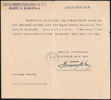 Cca 1940 Magyar Nemzeti Szocálista F. M. Párt Hivatalos Levele Nyilaskeresztes Bélyegzéssel - Sin Clasificación