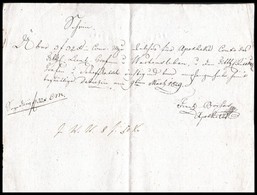 1829 Borsos Ferenc Debreceni Gyógyszerész által Kézzel írt Levél Gróf Wartensleben Gyógyszervásárlás Utáni Adósságának N - Non Classés