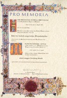 1994 Díszes Emlékoklevél A Budapesti 24. DER Kongresszuson Való Részvételért, 1994. ápr. 18-21., Német-magyar Barátság é - Non Classés