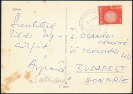 Csanádi Árpád (1923-1983) Bajnok Labdarúgó Saját Kézzel írt Lapja édesanyjának Zürichből - Sonstige & Ohne Zuordnung