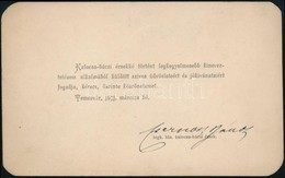 1911 Csernoch János (1852-1927) Későbbi Hercegprímás Saját Kezű Aláírása Kalocsa-bácsi érsekké Választása Alkalmából Kia - Sonstige & Ohne Zuordnung