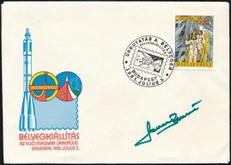 1983 Interkozmosz FDC Rajta Farkas Bertalan űrhajós Aláírásával - Sonstige & Ohne Zuordnung