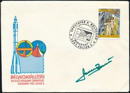 1983 Interkozmosz FDC Rajta Farkas Bertalan űrhajós Aláírásával - Otros & Sin Clasificación