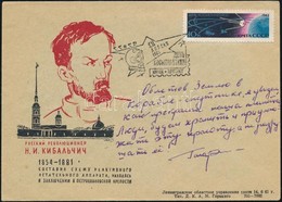 Jurij Alekszejevics Gagarin (1934-1968) Szovjet űrhajós Autográf Sorai Aláírása Borítékon Alkalmi Bélyegzéssel / Autogra - Sonstige & Ohne Zuordnung